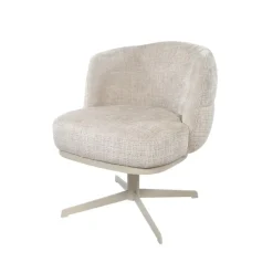 Mysons Eetkamerstoelen|Zion eetkamerfauteuil draaipoot Taupe