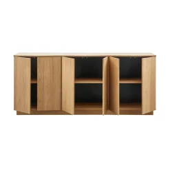 WOOOD Dressoirs|Industriele Kasten|Zuma Dressoir Eikenfineer 200cm