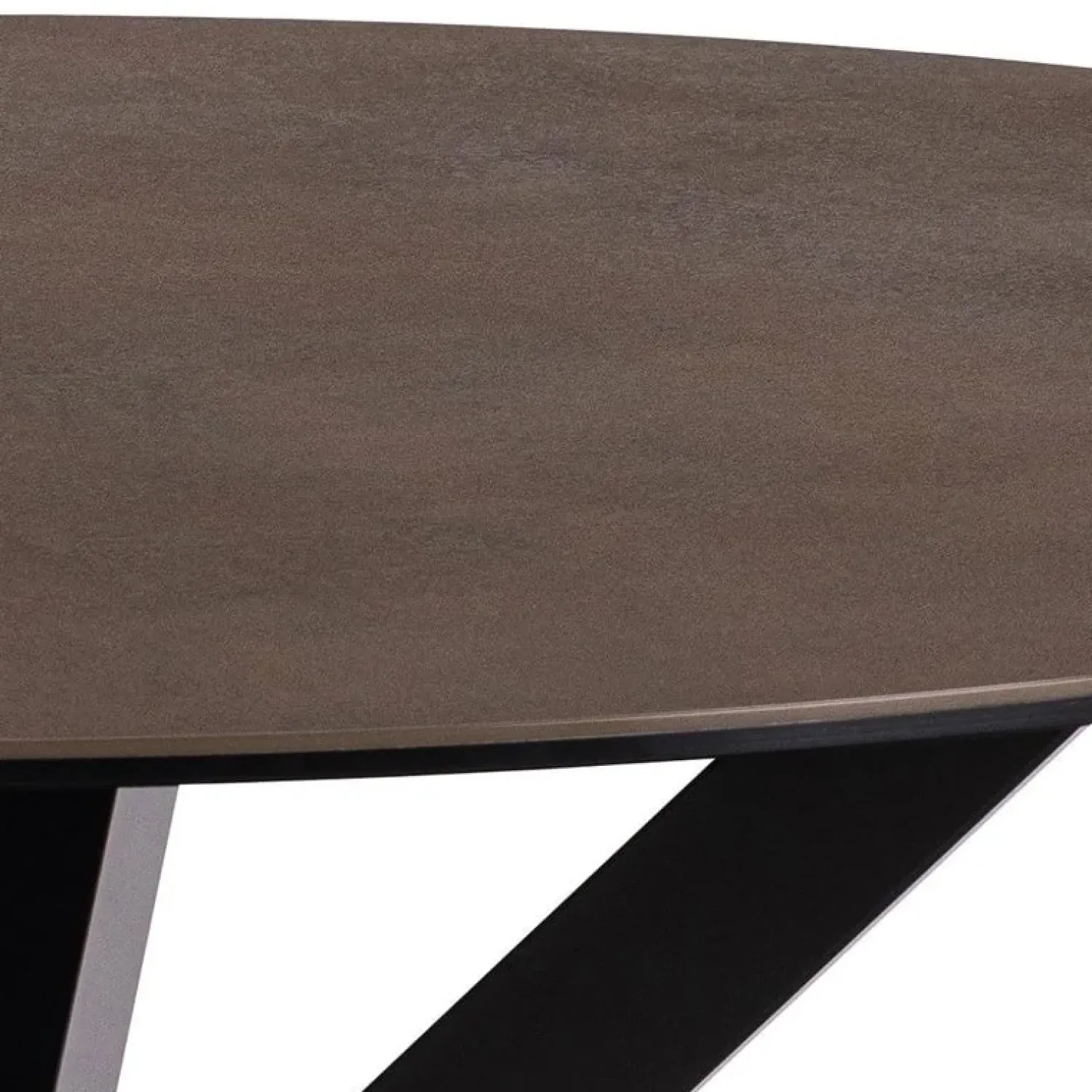 Nordhavn Eettafels|Zuvio Eettafel Rond Bruin Keramiek 120cm