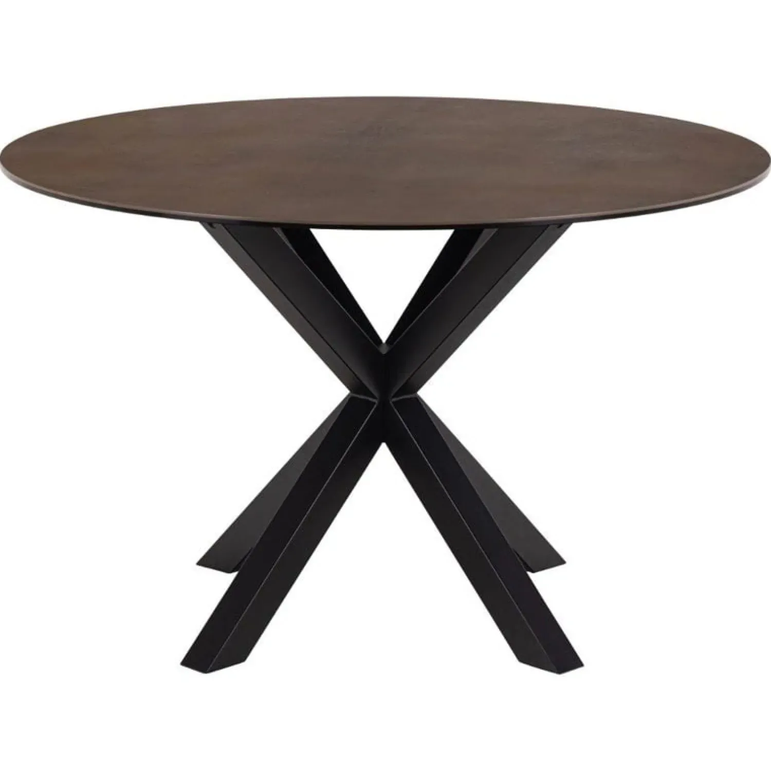 Nordhavn Eettafels|Zuvio Eettafel Rond Bruin Keramiek 120cm