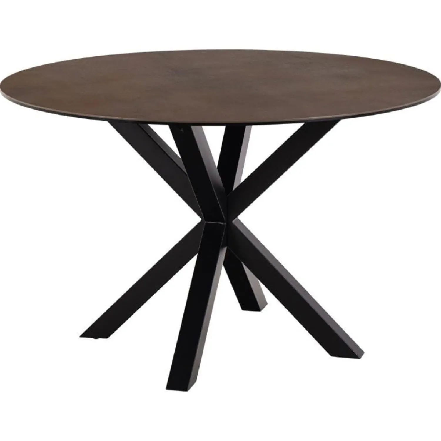 Nordhavn Eettafels|Zuvio Eettafel Rond Bruin Keramiek 120cm