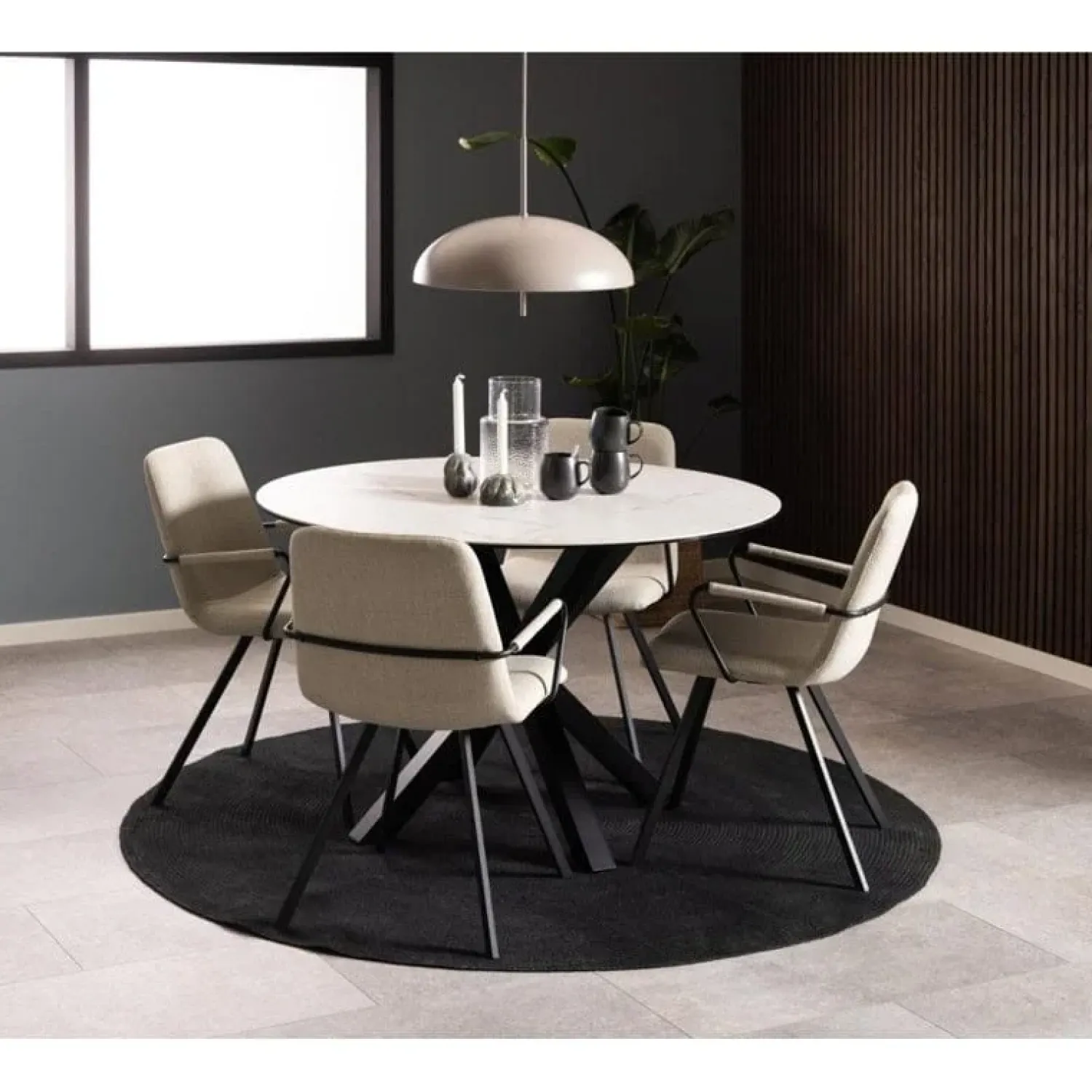 Nordhavn Eettafels|Zuvio Eettafel Rond Wit Keramiek 120cm