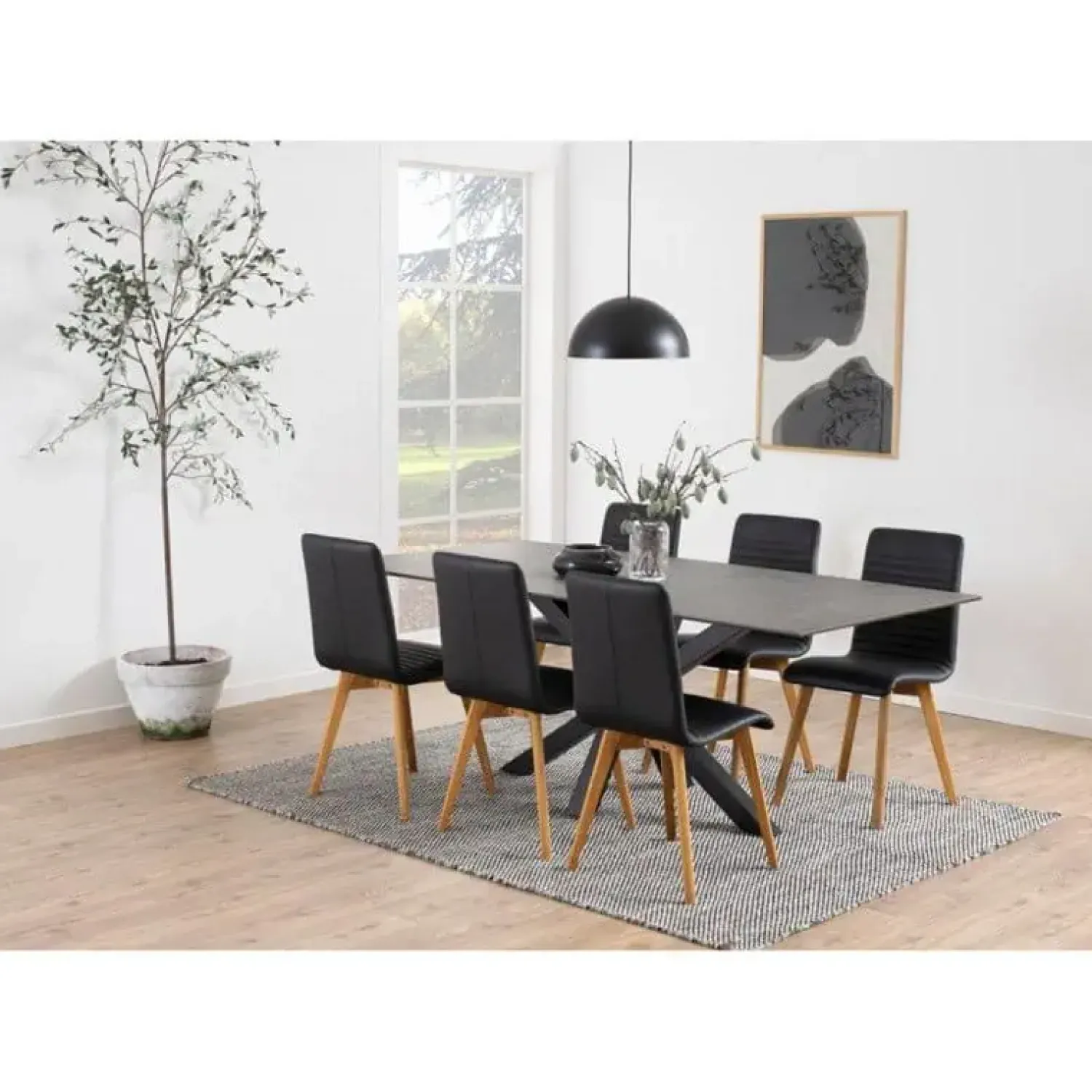 Nordhavn Eettafels|Zuvio Eettafel Zwart Keramiek 200cm