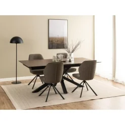 Nordhavn Eettafels|Zuvio Uitschuifbare Eettafel Bruin Keramiek 240cm