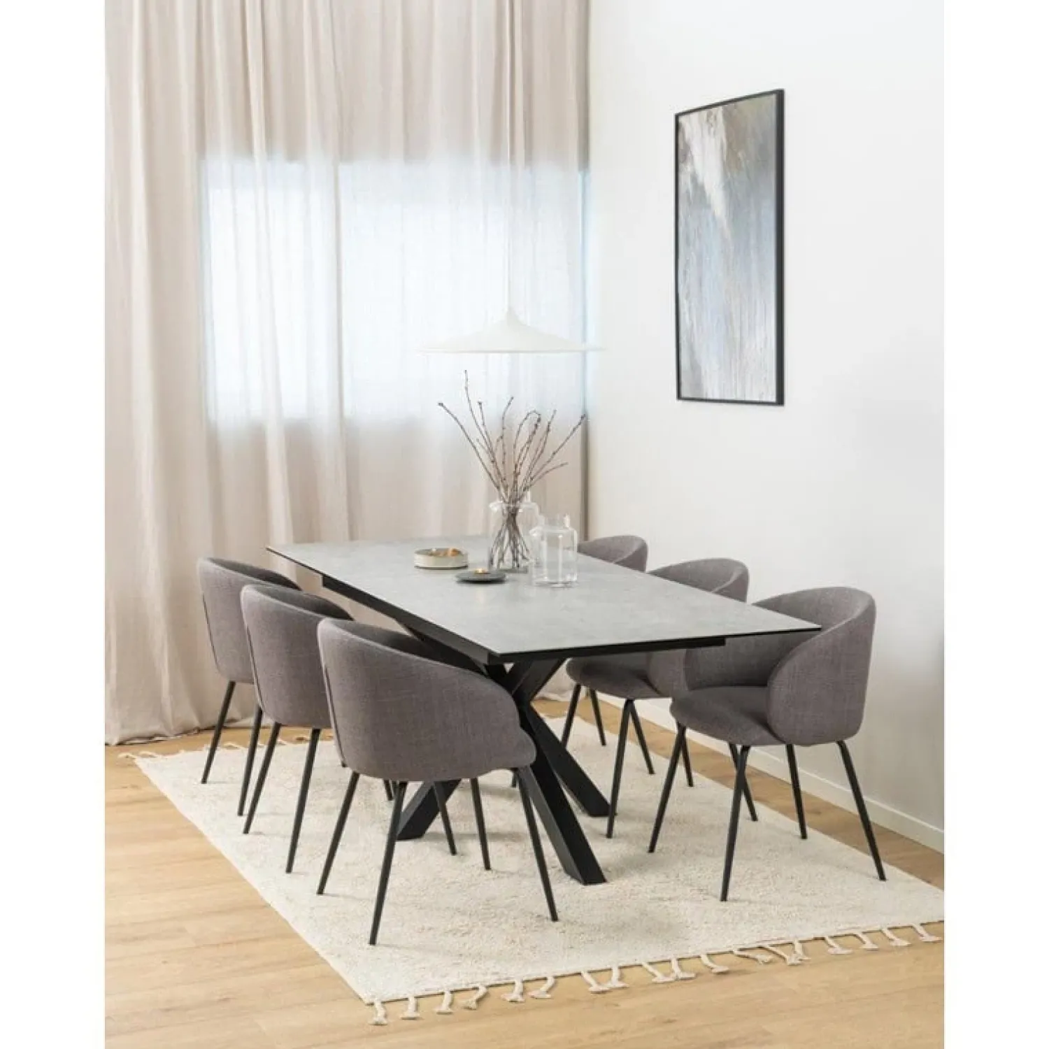 Nordhavn Eettafels|Zuvio Uitschuifbare Eettafel Grijs Keramiek 210cm