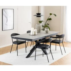 Nordhavn Eettafels|Zuvio Uitschuifbare Eettafel Grijs Keramiek 240cm