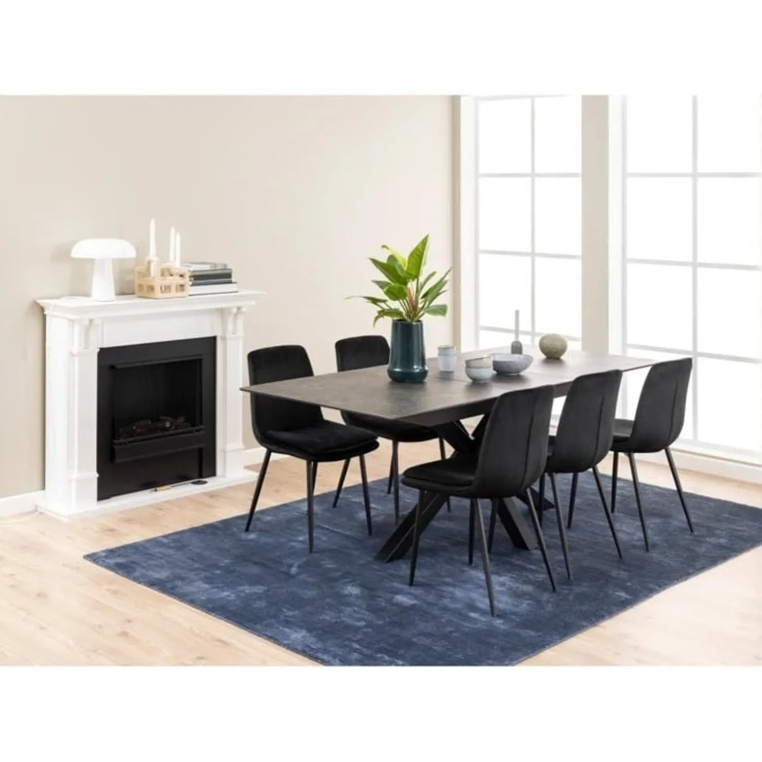 Nordhavn Eettafels|Zuvio Uitschuifbare Eettafel Zwart Keramiek 210cm