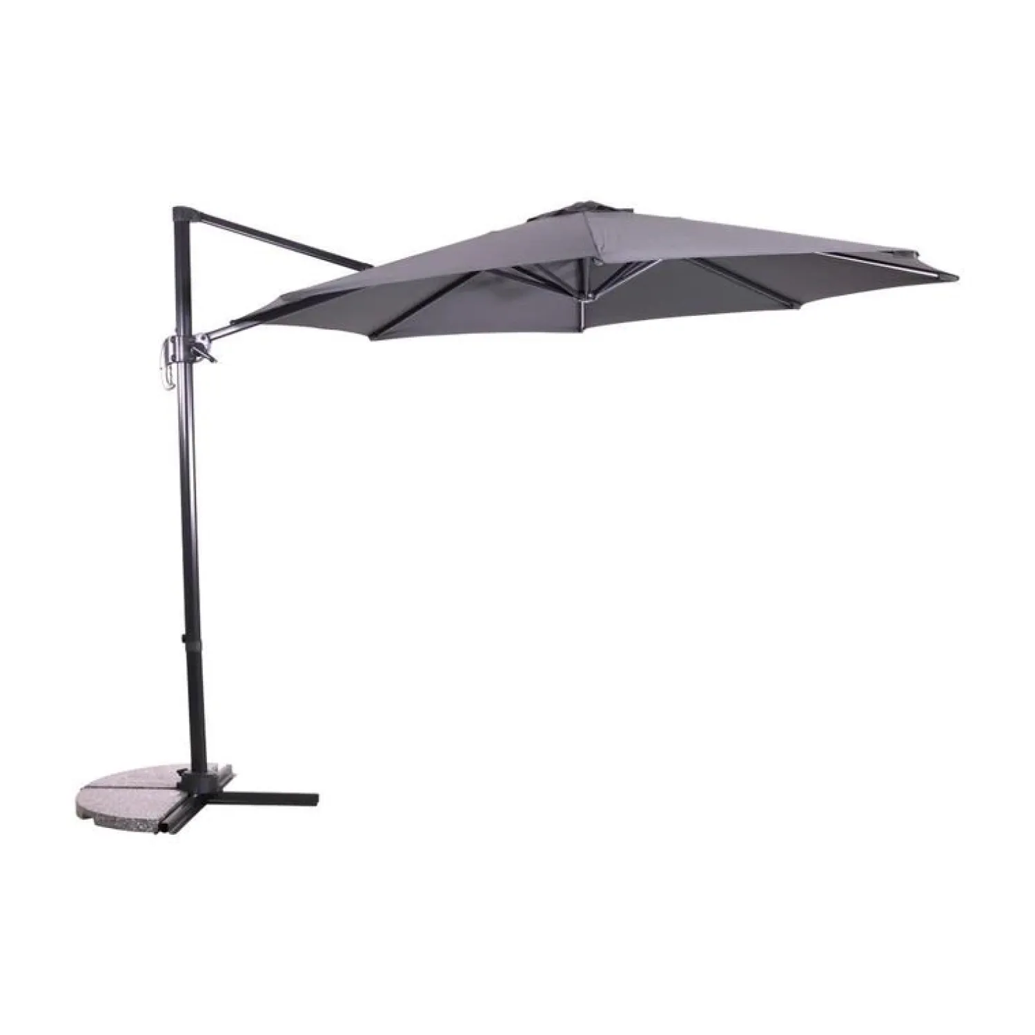 Lesli Living Parasols|Zweefparasol Libra grijs 300cm