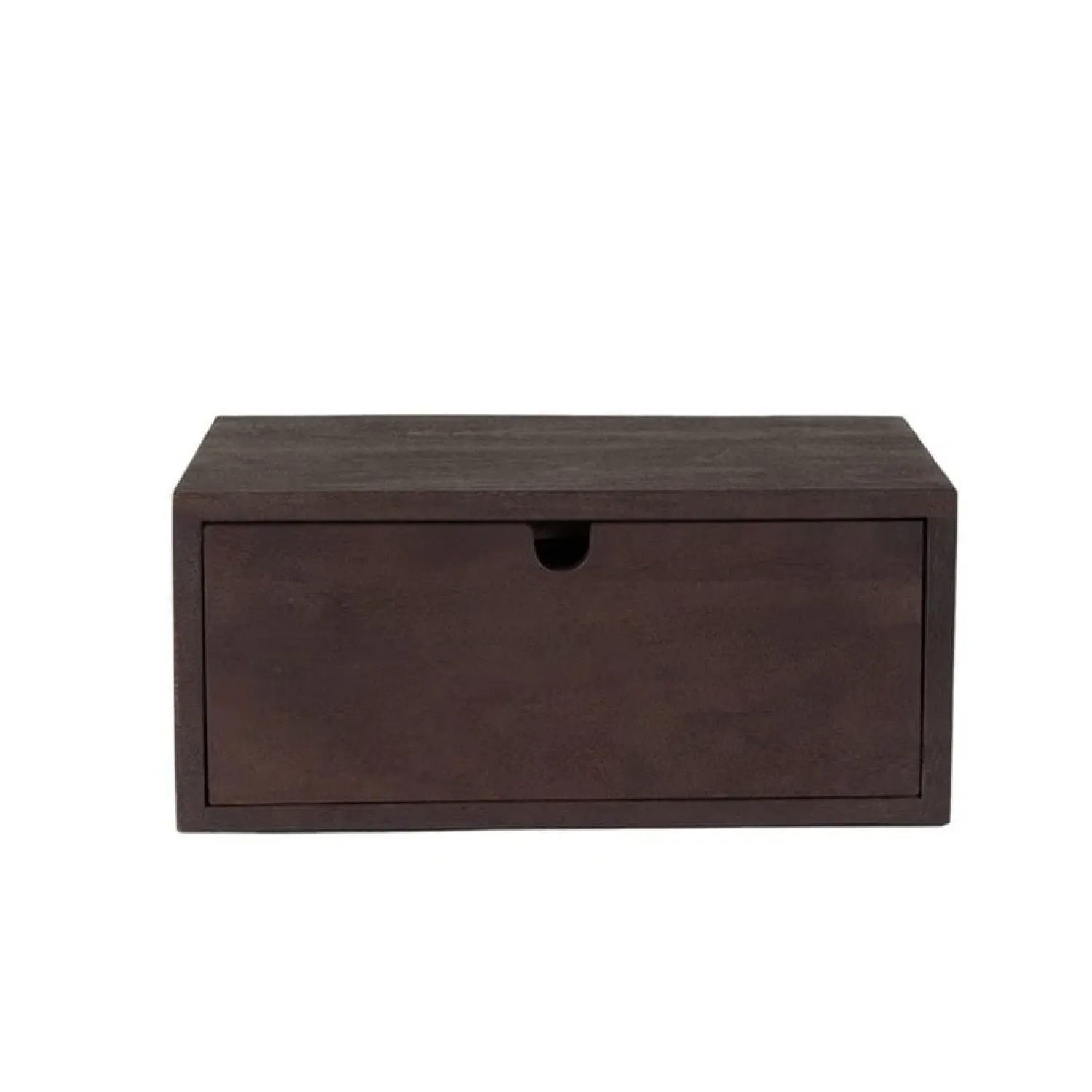 Label51 Nachtkastjes|Industriele Kasten|Zwevend Nachtkastje Hover Espresso Mangohout 45cm