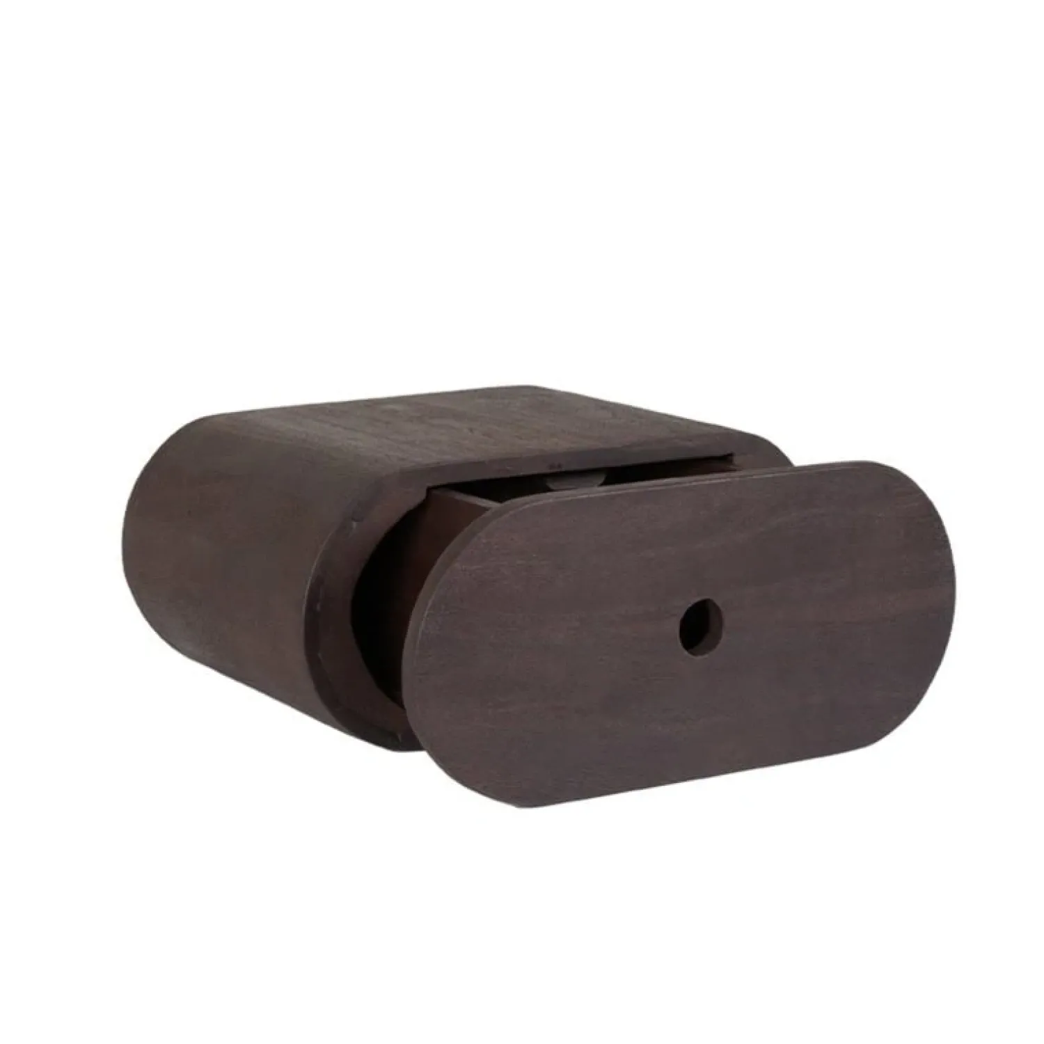 Label51 Nachtkastjes|Industriele Kasten|Zwevend Nachtkastje Rise Espresso Mangohout 45cm