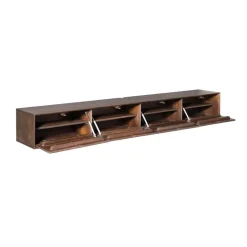 Furndea Industriele Kasten|Tv Meubels|Zwevend Tv meubel Martin Walnoot 240cm