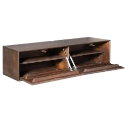 Furndea Industriele Kasten|Tv Meubels|Zwevend Tv meubel Martin Walnoot 120cm