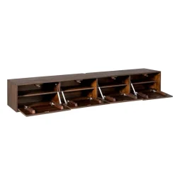 Furndea Industriele Kasten|Tv Meubels|Zwevend Tv meubel Melanie Walnoot 200cm