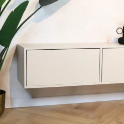 Furndea Industriele Kasten|Tv Meubels|Zwevend Tv meubel Melanie Zand 120cm