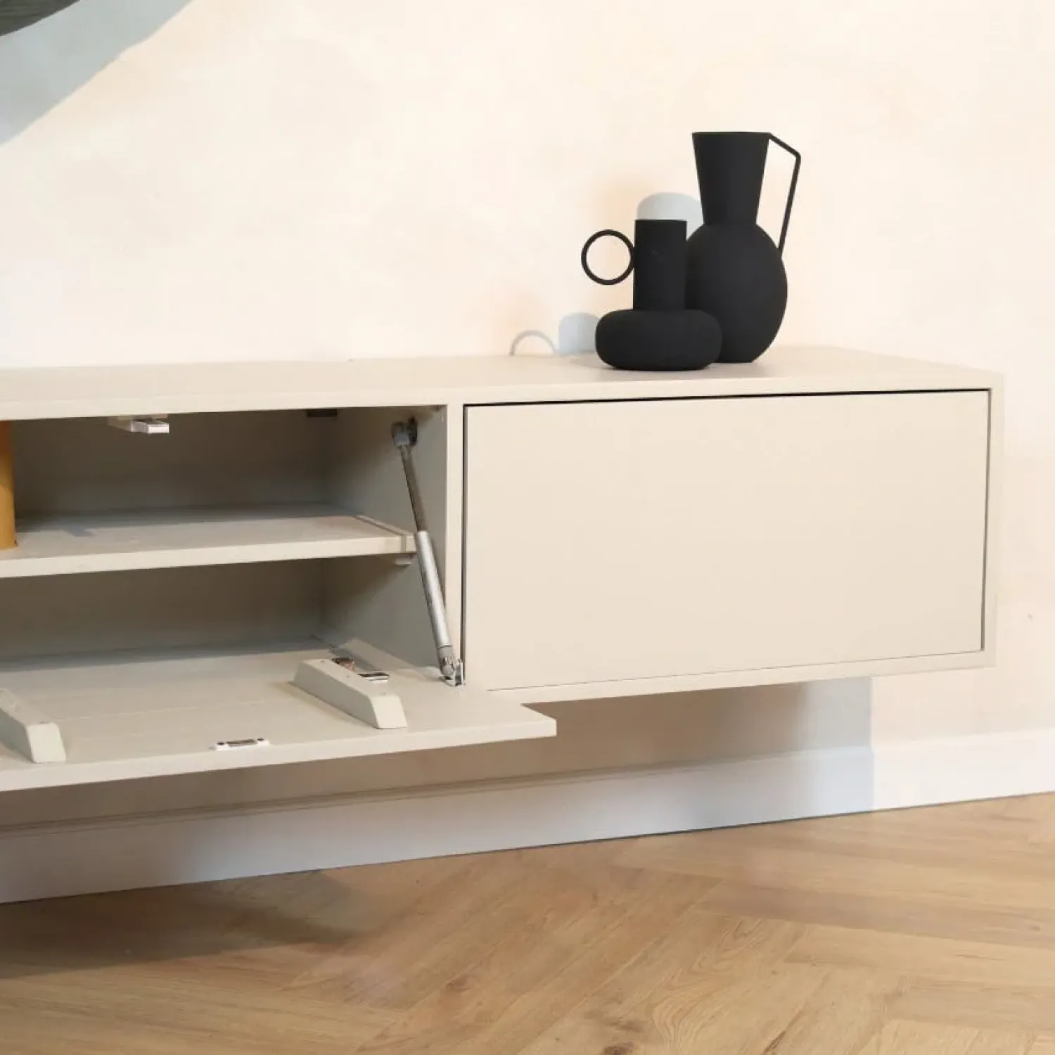 Furndea Industriele Kasten|Tv Meubels|Zwevend Tv meubel Melanie Zand 120cm