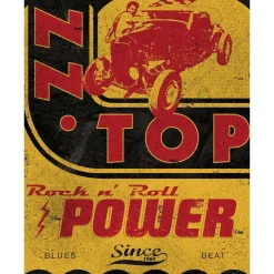 Cavetown Metalen Borden|ZZ Top Rock and Roll Power - metalen bord